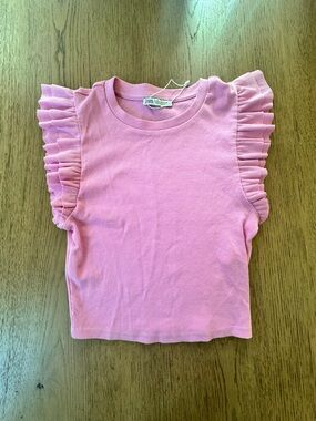 Zara Pink Ruffle Sleeve Tank